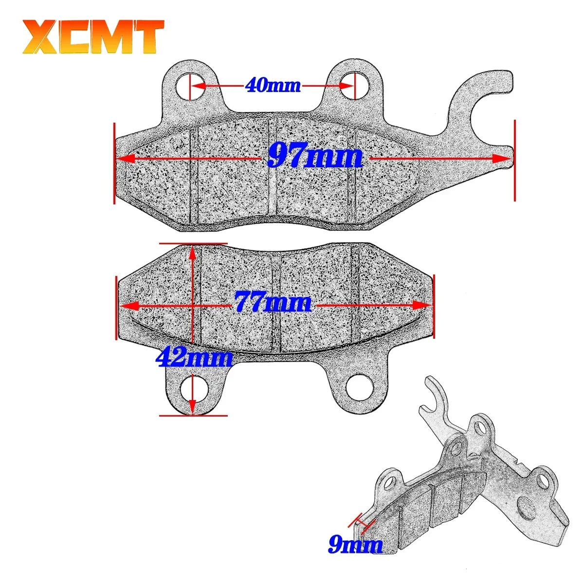 Motorcycle Parts KAZUMA 500 CC ATV Brake Pads For KAZUMA Jaguar 500CC ATV Quad Front Left Front Right And Rear Brake Pads