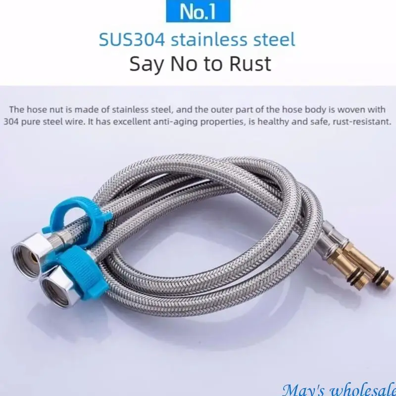 

Pack of 2 Strong Plaited Metal Hoses Anti Rust Water Supply Pipes with Pointed Couplings 448A