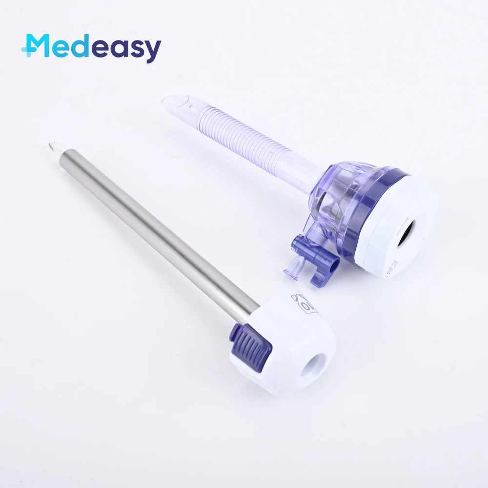 Trocar óptico desechable laparoscópico médico, trocar óptico de laparoscopia 5/10/12 mm