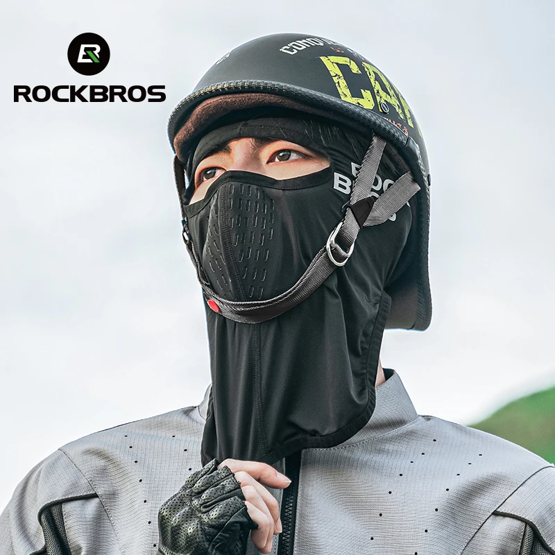 ROCKBROS Summer Bicycle Mask Breathable Cooling Absorbing Sweat Bicycle Balaclava Motorcycle Mask Quick-Drying Cycling Scarf