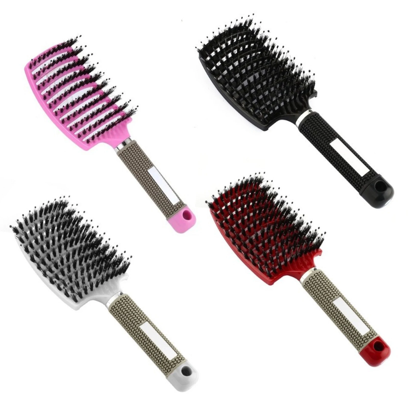 

Hairbrush Anti Klit Brushy Haarborstel Women Detangler Hair Brush Bristle Nylon Scalp Massage Tangle Teaser Hair Brush Comb