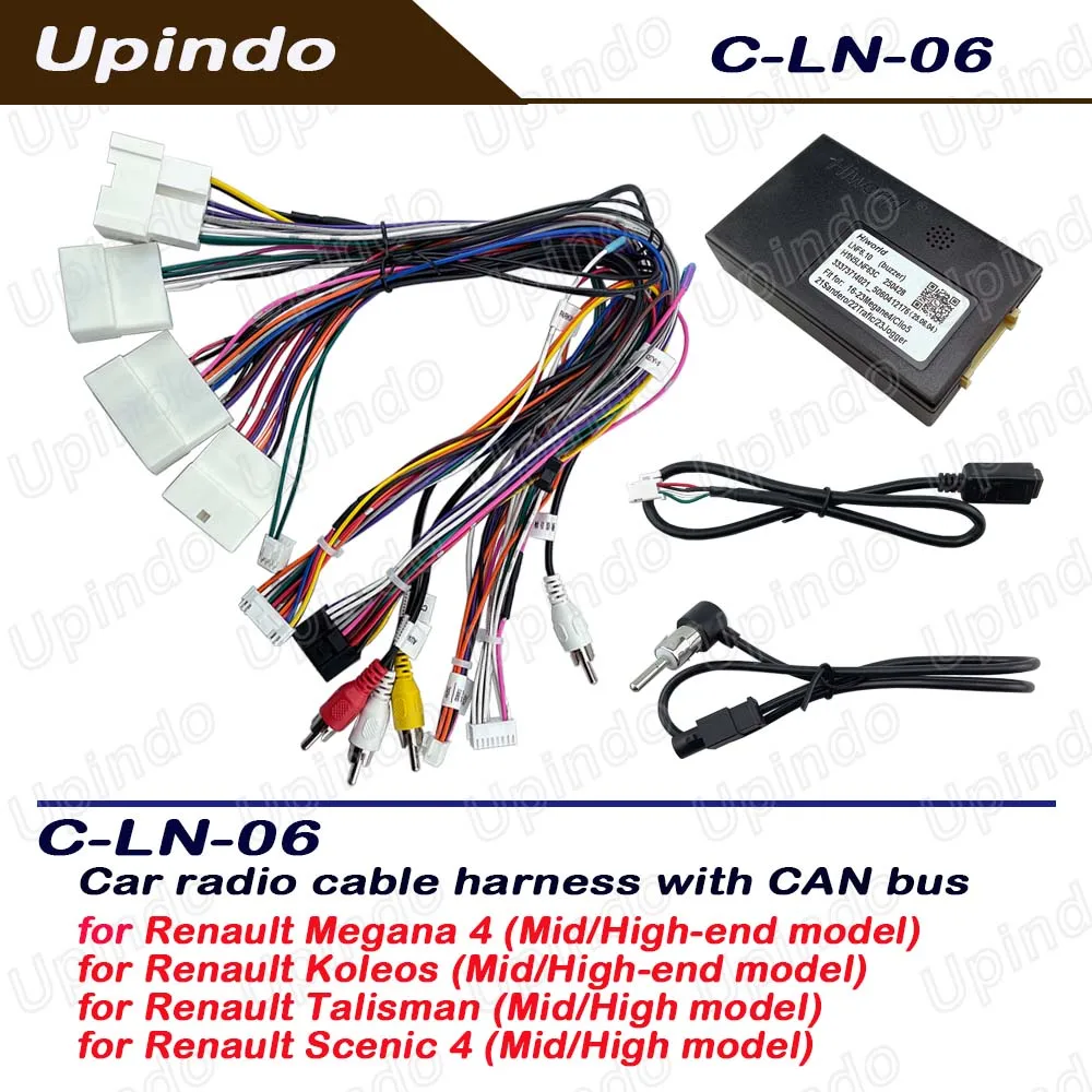 Android Radio CAN-Bus Harness Plug and Play OEM Upgrade for Renault Megane 4 (IV)/Koleos/Scenic 4 (IV)/Talisman Medium/High End