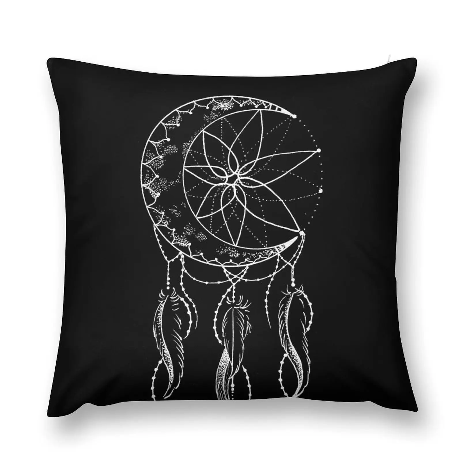 

moon catcher- crescent moon dreamcatcher Throw Pillow sleeping pillows Cushions Cover Christmas Pillow Covers pillow