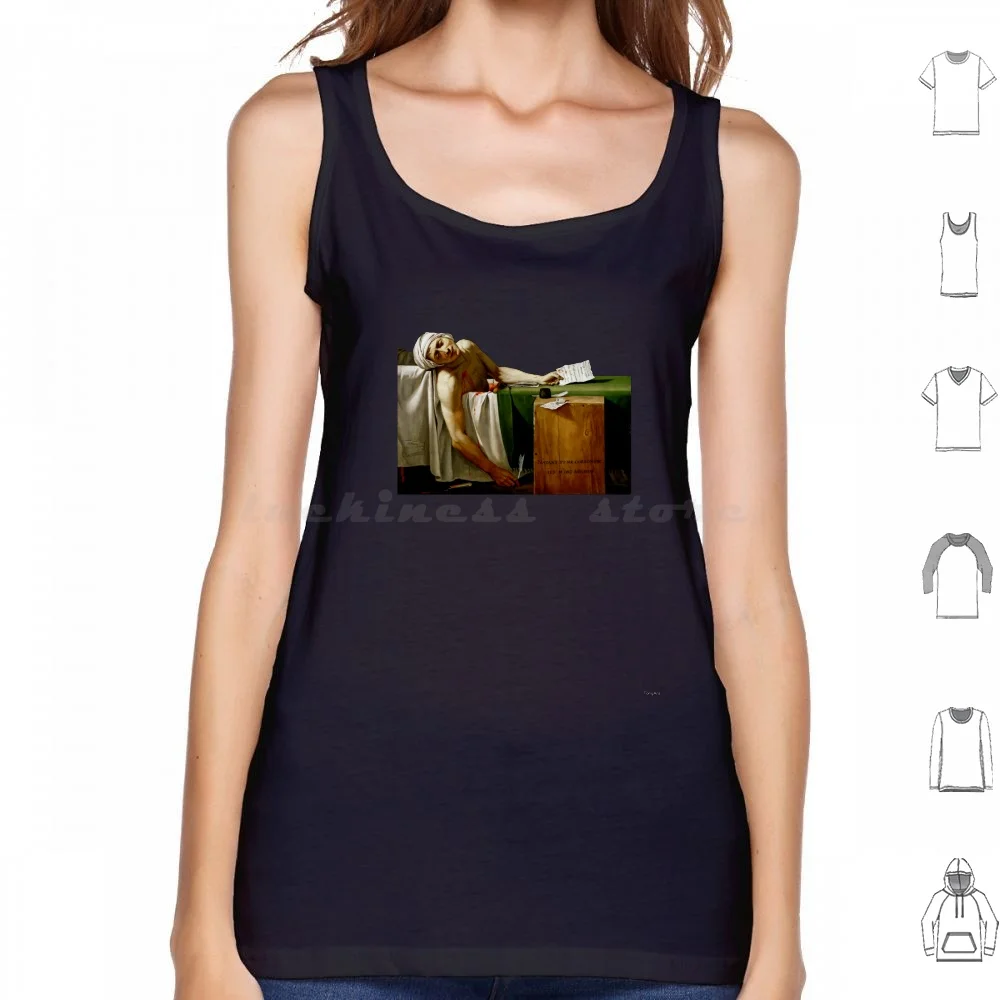 The Death Of Marat ( No Background ) Tank Tops Print Cotton Revolution Revolutionary Martyr Artistic Creative