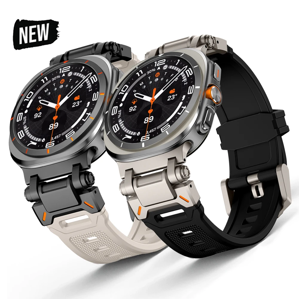 

Silicone Band for Samsung Galaxy Ultra 7 47mm Strap for SAMSUNG Watch ULTRA 47MM Stainless Steel Watchband Men Bracelet Correa