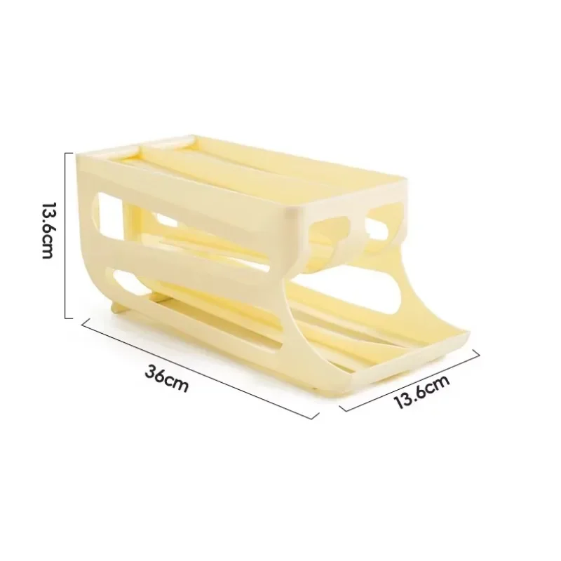 سعة كبيرة أسطوانة البيض الأوتوماتيكية المنزلية ثلاث طبقات صف مزدوج الثلاجة صندوق تخزين البيض توفير المساحة المطبخ مخصص