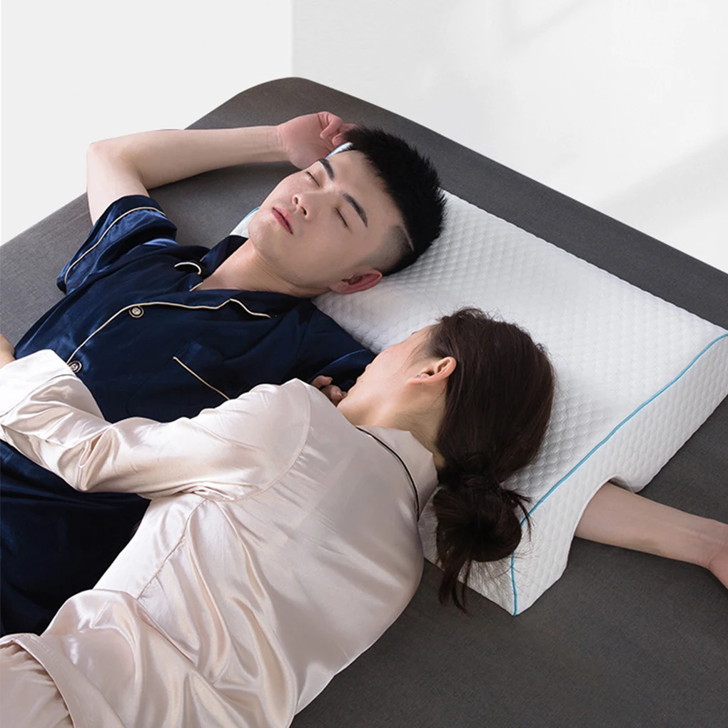 

Sleep Pillow For Neck Pain Relief With Breathable Memory Foams Sleeping Pillow For Couple Cervical Right arm model