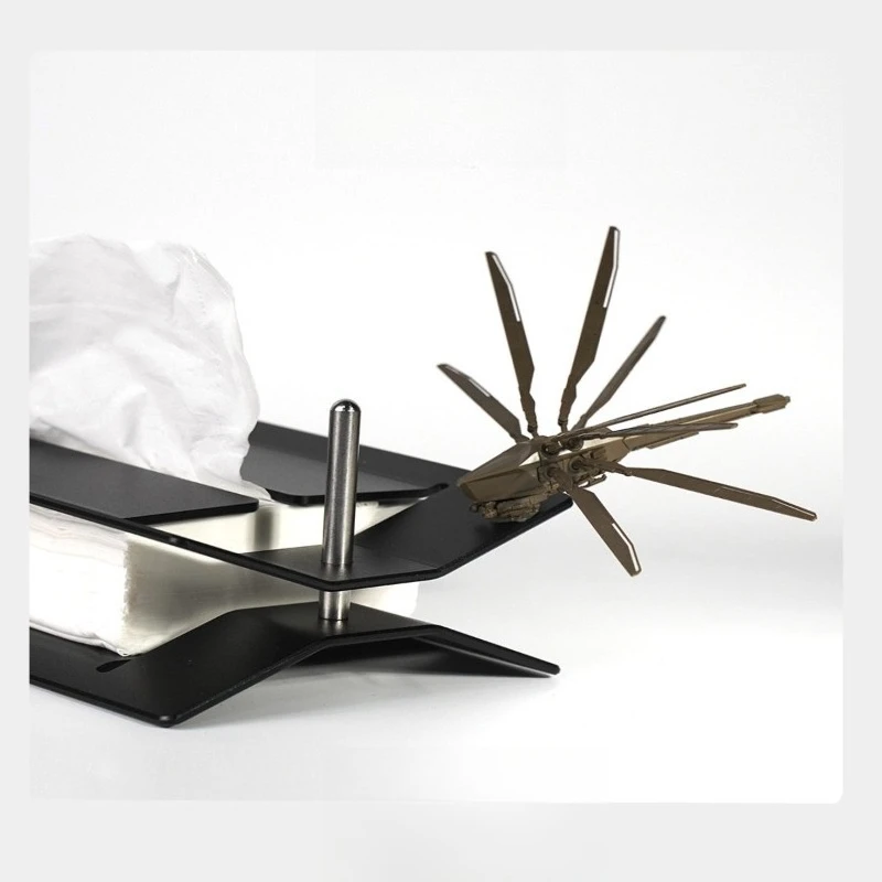 Aluminum alloy metal creative tissue holder tissue box pumping box model room creative gift