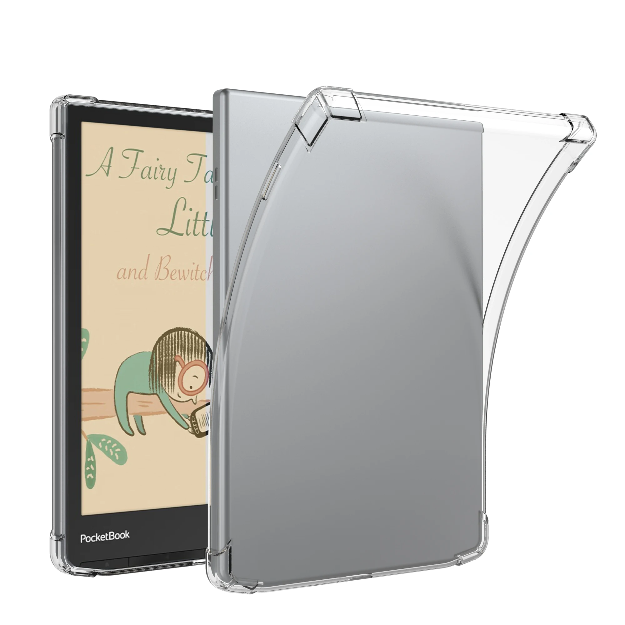 Clear Case for Pocketbook 743 InkPad 4 e-Reader 2024 Released - Thin Lightweight Transparent Silicone Flexible Soft Back Cover