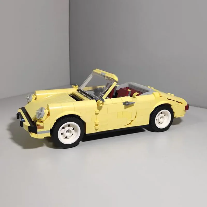 YcMoc Building Blocks Vintage Classic 911 Convertible Car Model Technical Bricks DIY Assembly Vehicle Toys For Kids Child