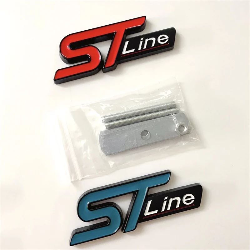 3D Metal ST Line Logo Car Front Grill Emblem Sticker Trunk Badge For Ford Kuga MK3 MK4 S Max Focus Puma Fiesta Accessories - view 6