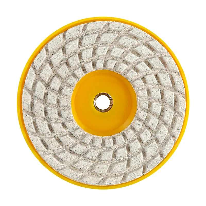 4 Inch 100mm Abrasive Buckle Lock Diamond Wet Dry Polishing Pad Flexible Disc For Stone Quartz Marble Granite Concrete Grinding