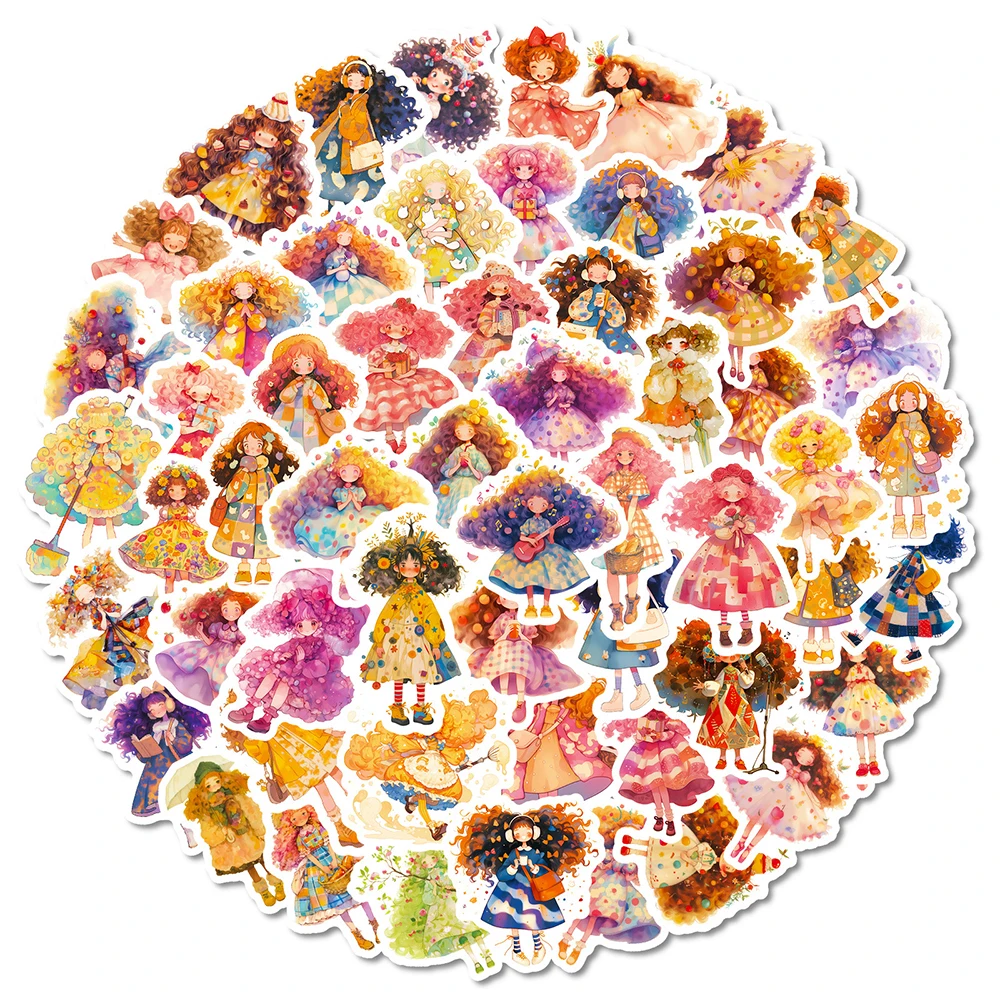 10/30/56pcs Carino Estetico Graffiti Ragazza Cartoon Adesivi Giocattoli Per Bambini Decalcomanie per Skateboard Bagagli Telefono Kawaii Adesivo Impermeabile