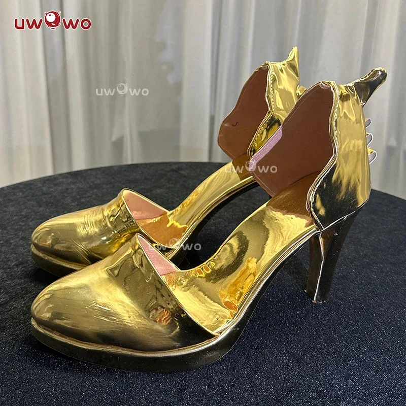 Zizi 2025 UWOWO Game Zenless Zone Zero ZZZ Burnice Whita Cosplay Size35-45 حذاء بكعب عالٍ ذهبي مرحباً