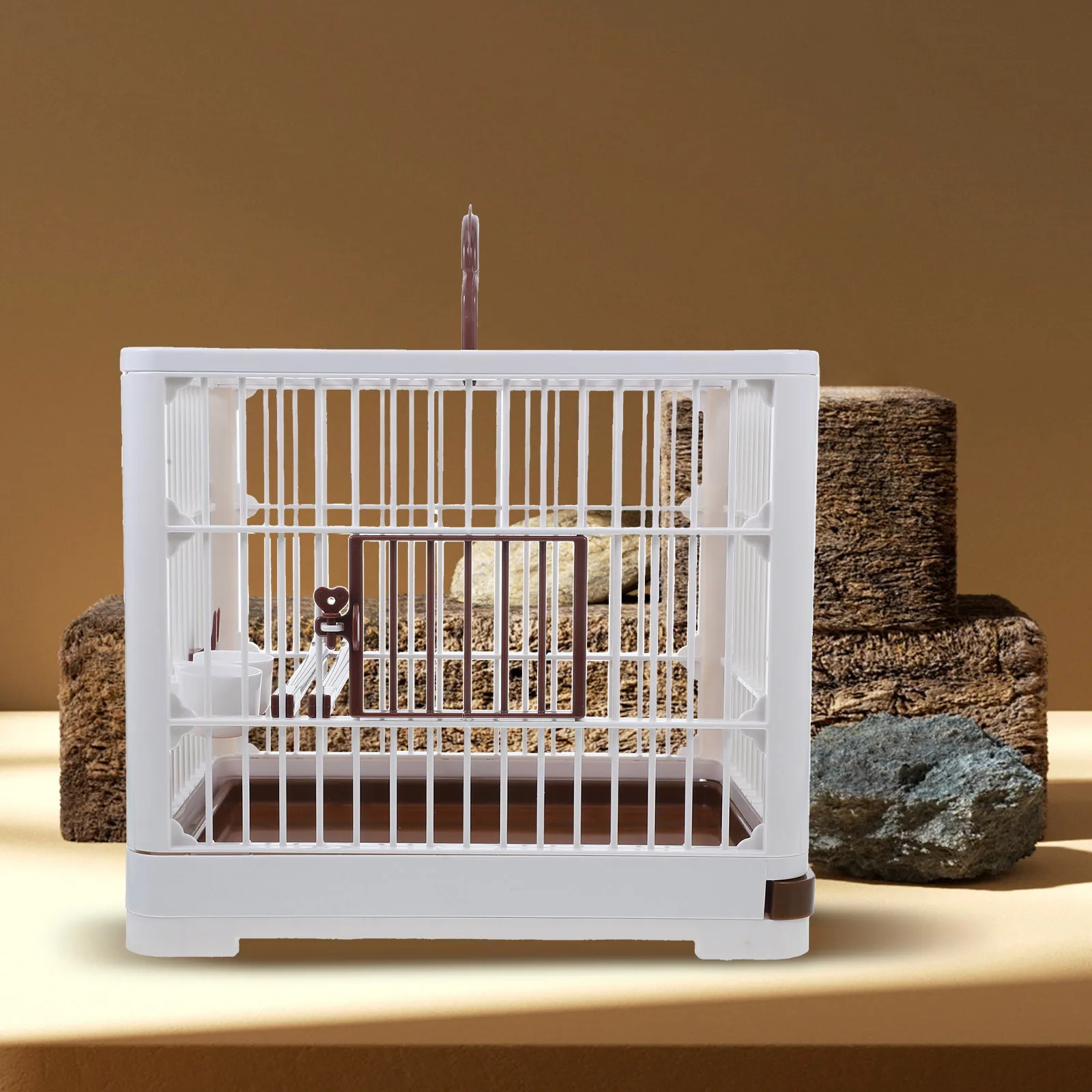 

Portable Handle Lightweight Ventilated Parrot Carrier Outdoor Small Birds Durable Detachable Tray Easy Cleaning For Pigeons