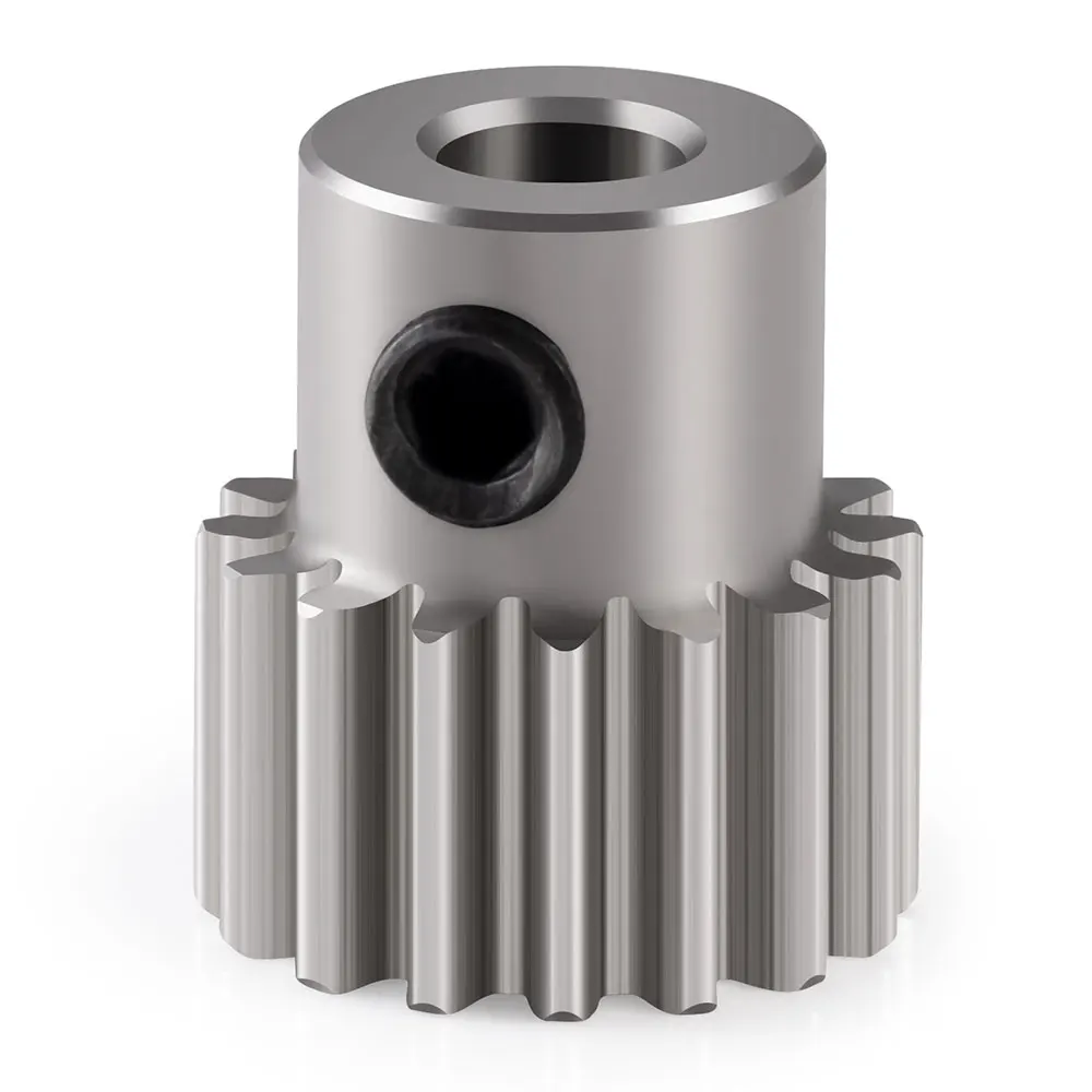 AXSPEED 1Pcs Metal 16T Motor Gear 3.17mm 48P/0.5M Spur Gear Pinion Rack Transmission for RC Model Upgrade Parts