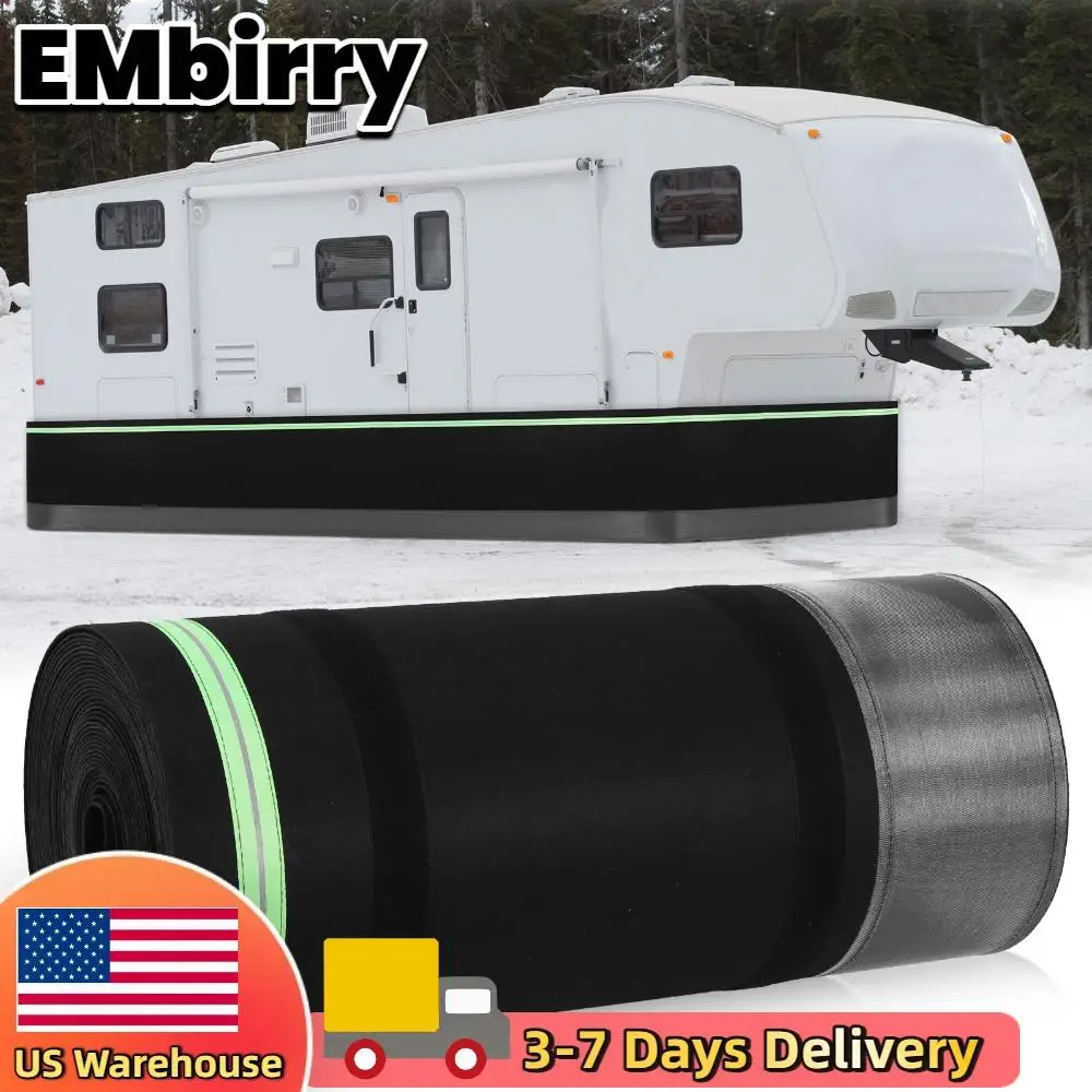

Underpinning Cover with Tightly Metal Plates Windproof Trailer Skirts Easy Installation Waterproof for Mobile Home Exterior