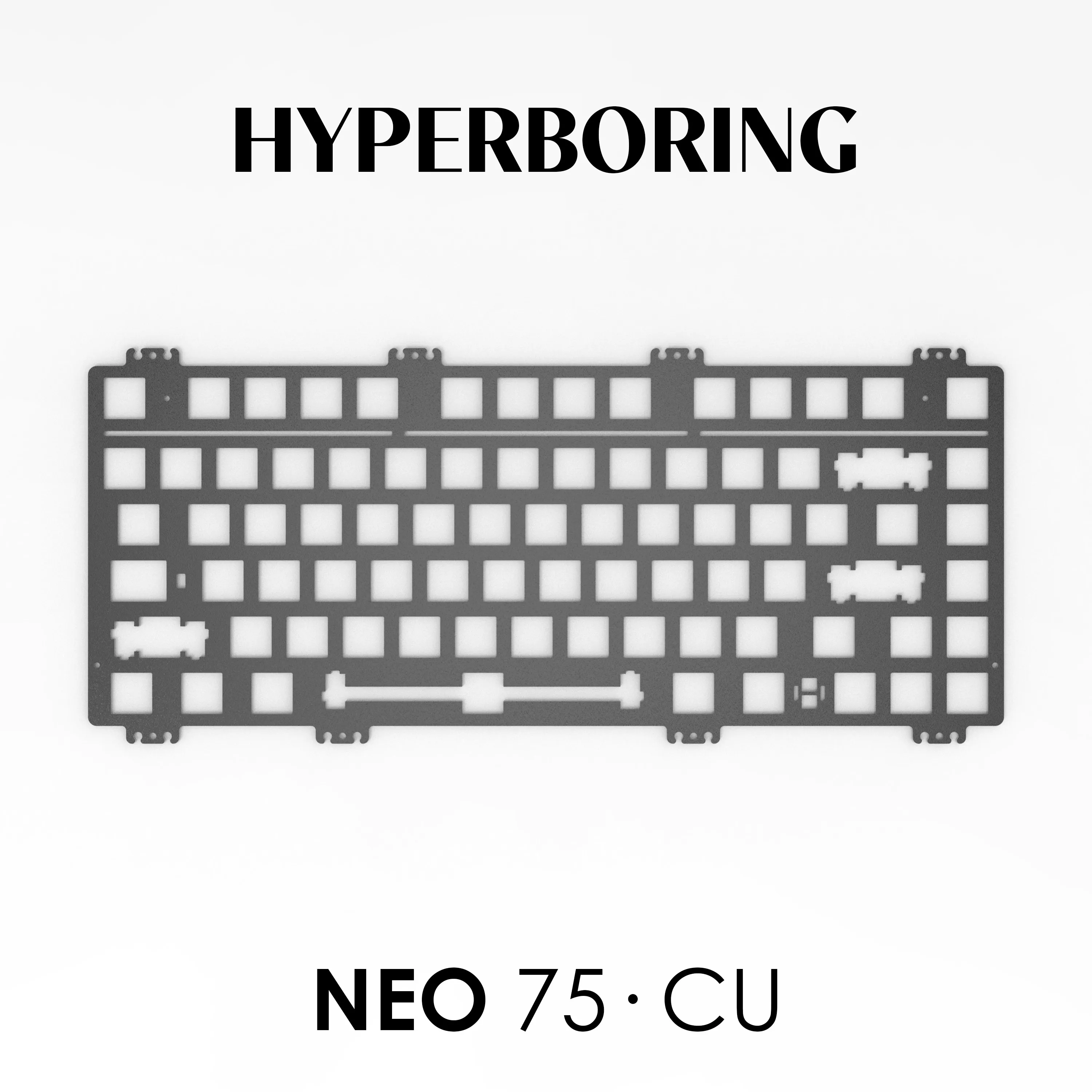 Hyperboring Neo75 Pcb Mechanical Keyboard Kit Pp Pc Pom Fr4 Aluminum Carbon Fiber Brass Red Copper Material Pcb Custom Accessory