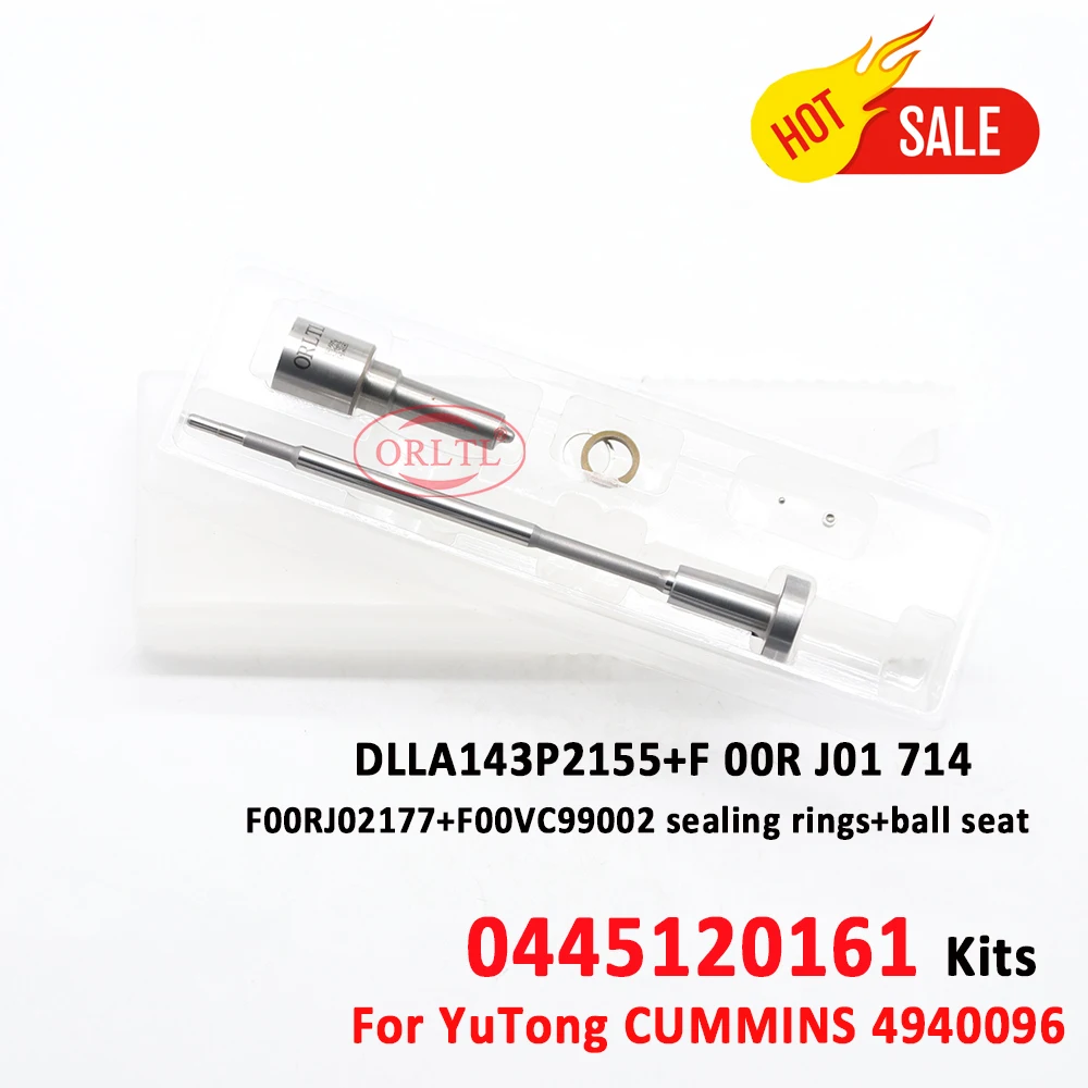 0445120204 Diesel Injector Repair Kits 0 433 172 155 Nozzle DLLA143P2155 VALVE  F 00R J01 714 F 00R J02 004 For CUMMINS 4940096