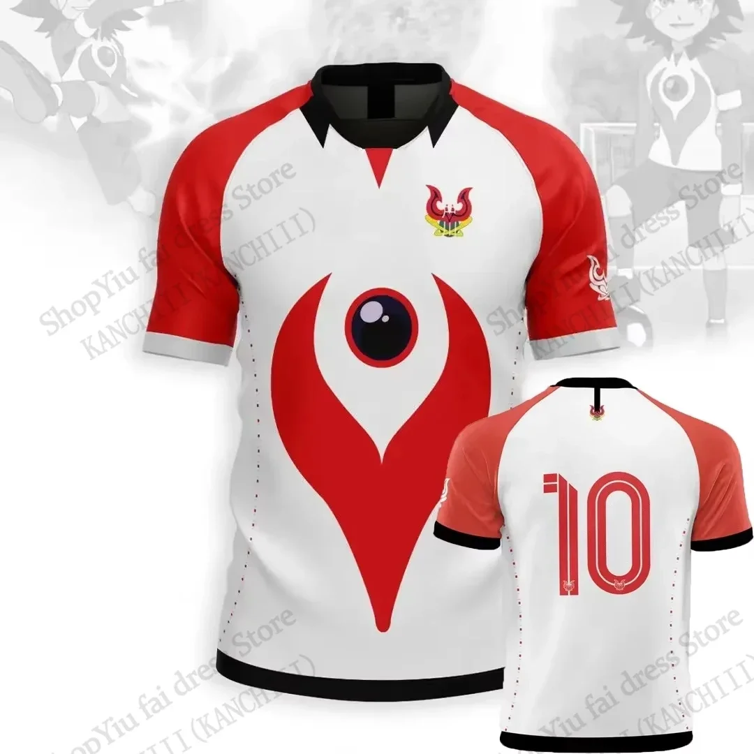 Anime Jersey Inazuma Eleven Kaio Fußball 3D-Druck T-Shirt Herren Damen Mode Kurzarm Sport T-Shirt Kinder Oberteile Tee Mark Evens – Detail 11