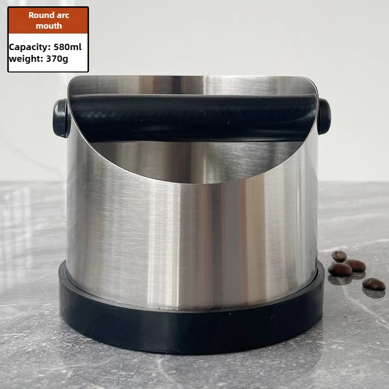 Busta per caffè Durevole acciaio inossidabile avvolto in silicone Silenziamento Bar domestico Secchio per scorie Scatola per caffè Accessori da cucina