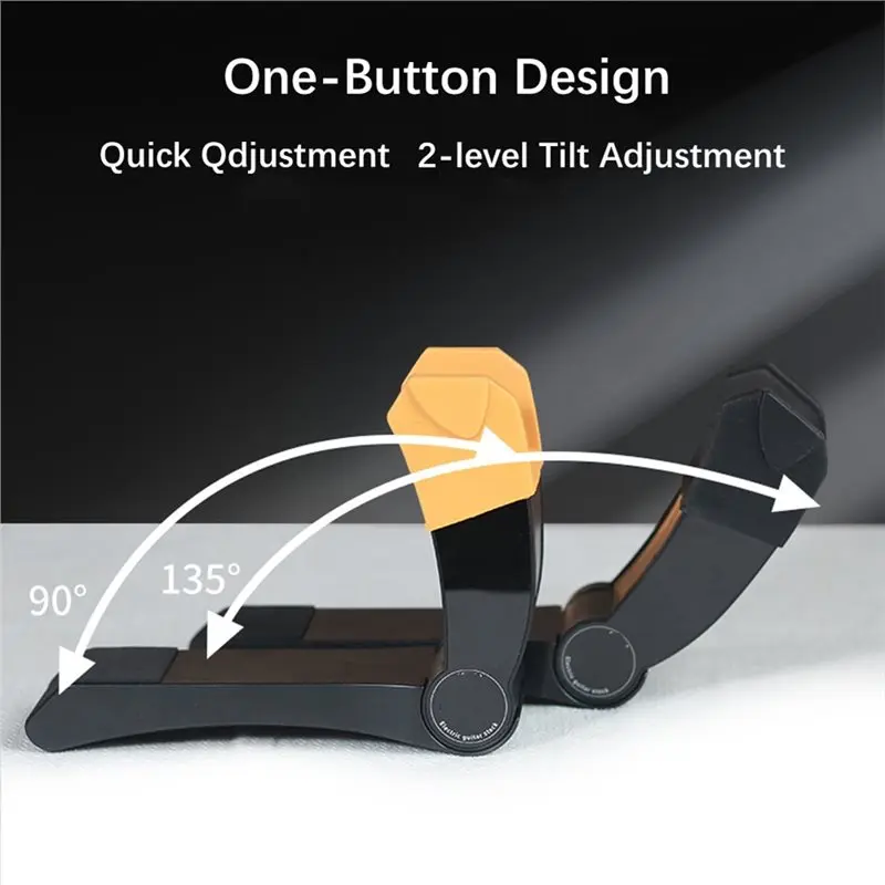 B48B-Guitar Desk Holder Adjustment Can Hold Picks For Most Guitars Electric Guitar Holder Orange