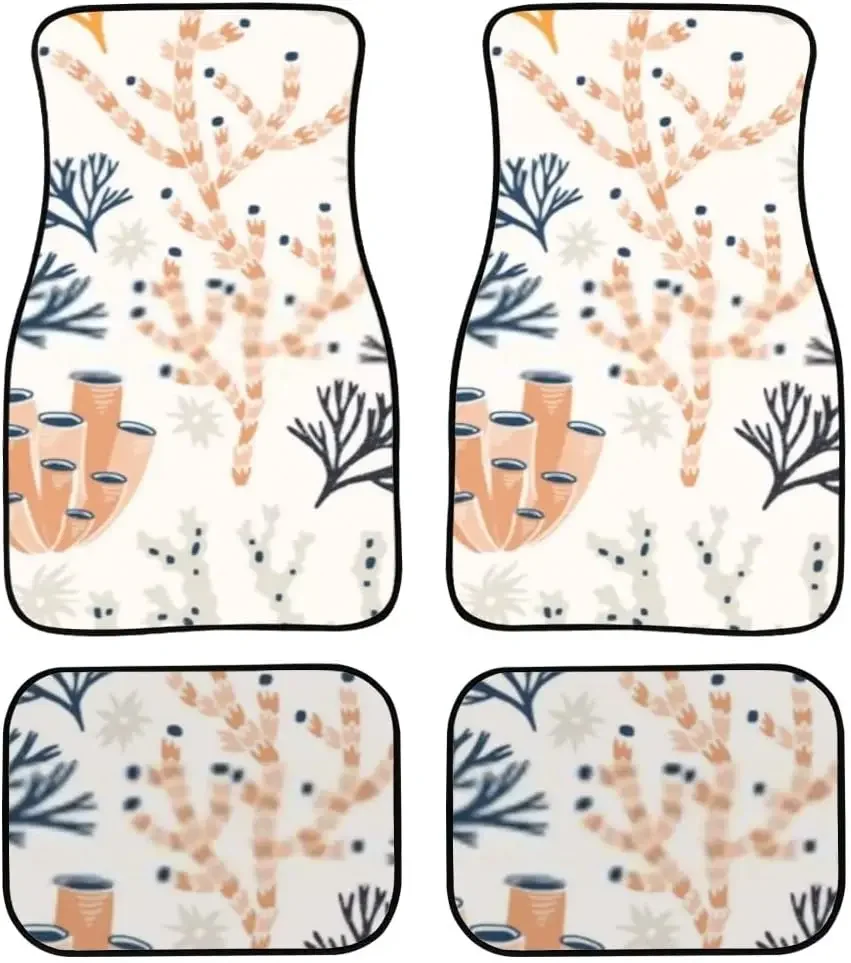 

Car Floor Mats Corals Seaweed Algae On Print Design Carpet Car SUV Truck Floor Mats 4 Pcs, Truck Floor Mats