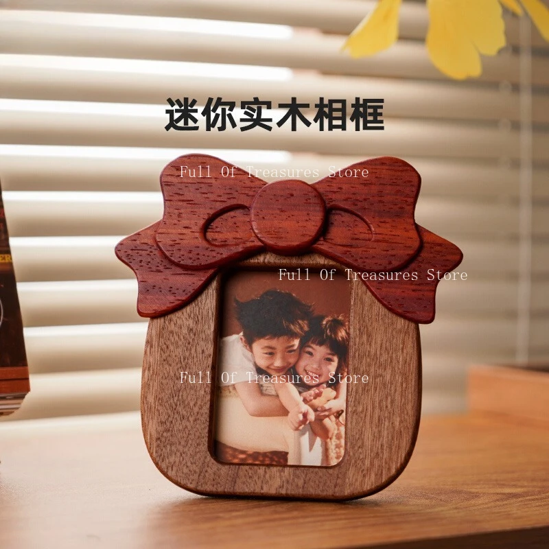Solid wood photo frame table decoration ornament commemorative custom printing and washing photos wooden 3-inch picture frame