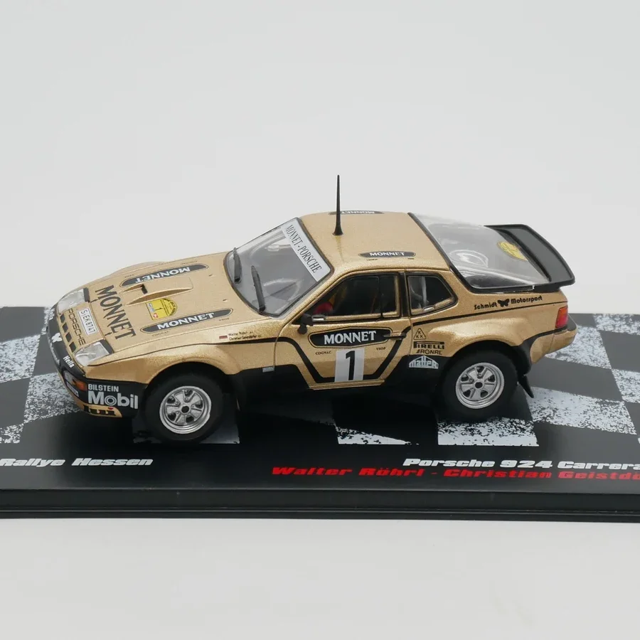 Diecast IXO Scala 1:43 Porsche 924 Carrera GTS WRC 1981 Modello di auto in lega da collezione Giocattolo regalo Souvenir Display Ornamento