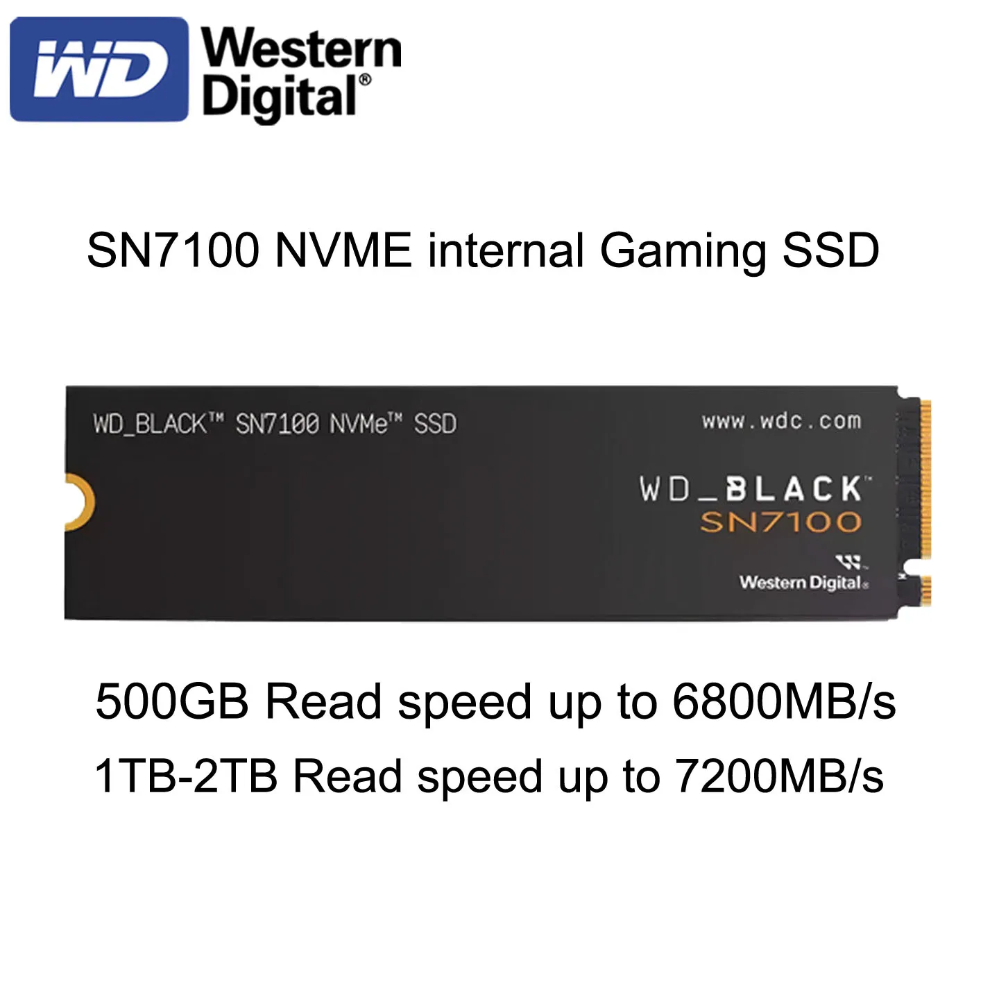 WD SSD SN350 SN850X SN850P SN7100 SSD داخلي 1 تيرا بايت 500 جيجابايت 2 تيرا بايت SSD NVMe M.2 2280 PCIe4.0 محرك قرص الحالة الصلبة للكمبيوتر PS5 سطح المكتب