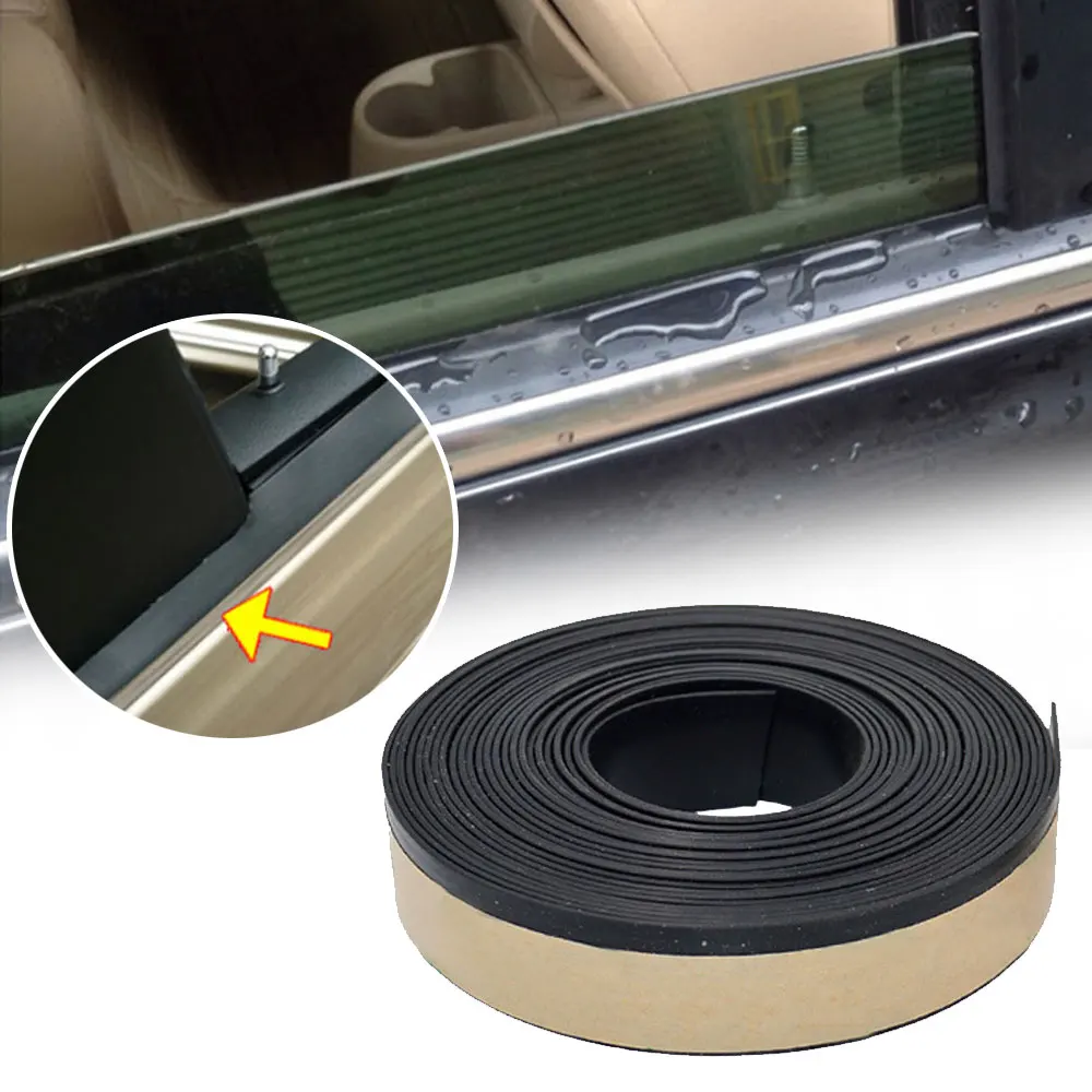 1 Meter Black Universal Car Window Waterproof Protector Seal Weatherstrip Edge Trim for Car Door Glass Auto Rubber Sealing Strip