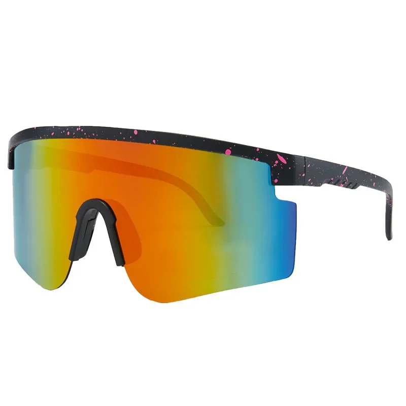 

outdoor sports sunglasses, colorful large-frame men's and women's cycling sunglasses, sunscreen and sunshade integrated glasses