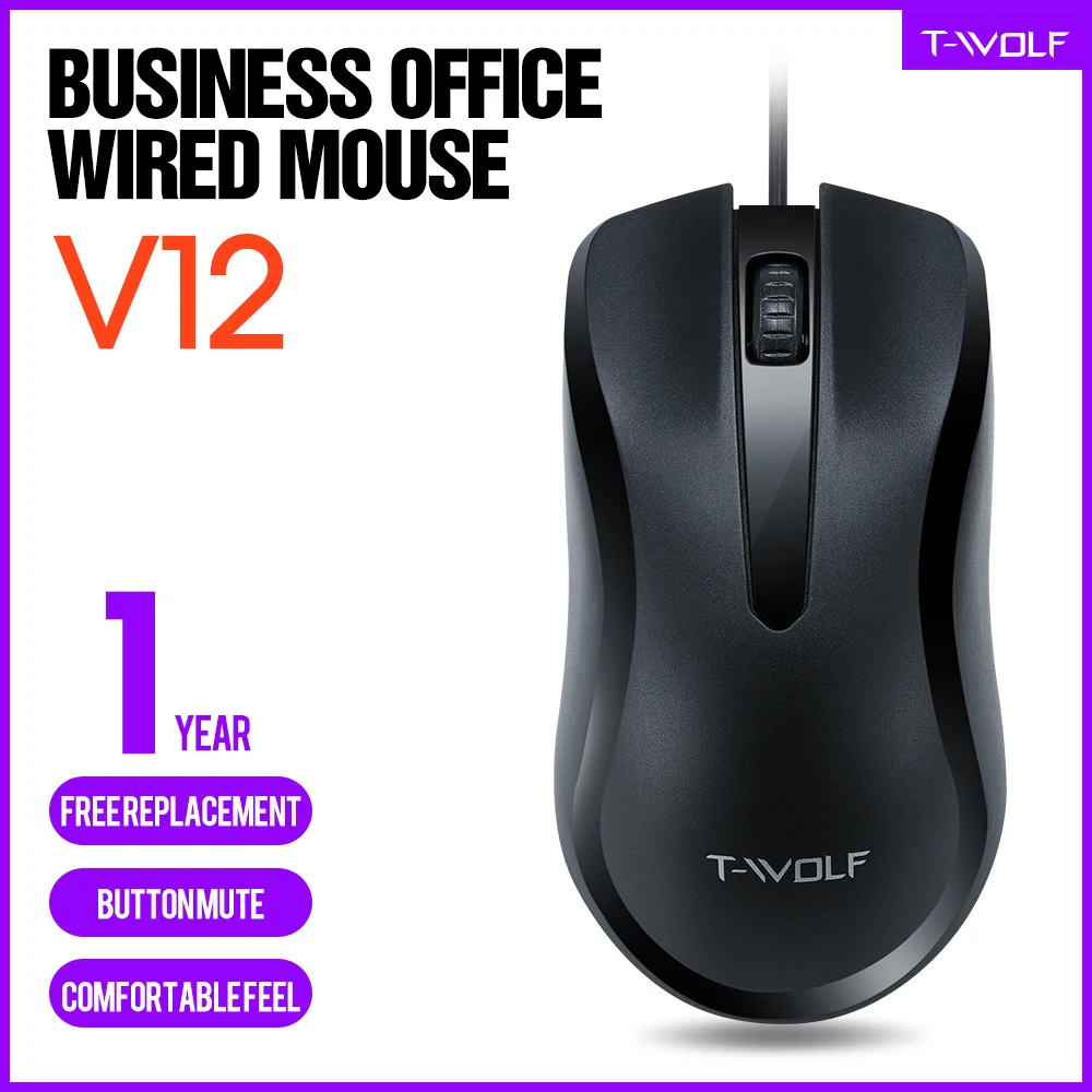 

1.5M USB Line Computer Laptop Wired Black Office Mouse