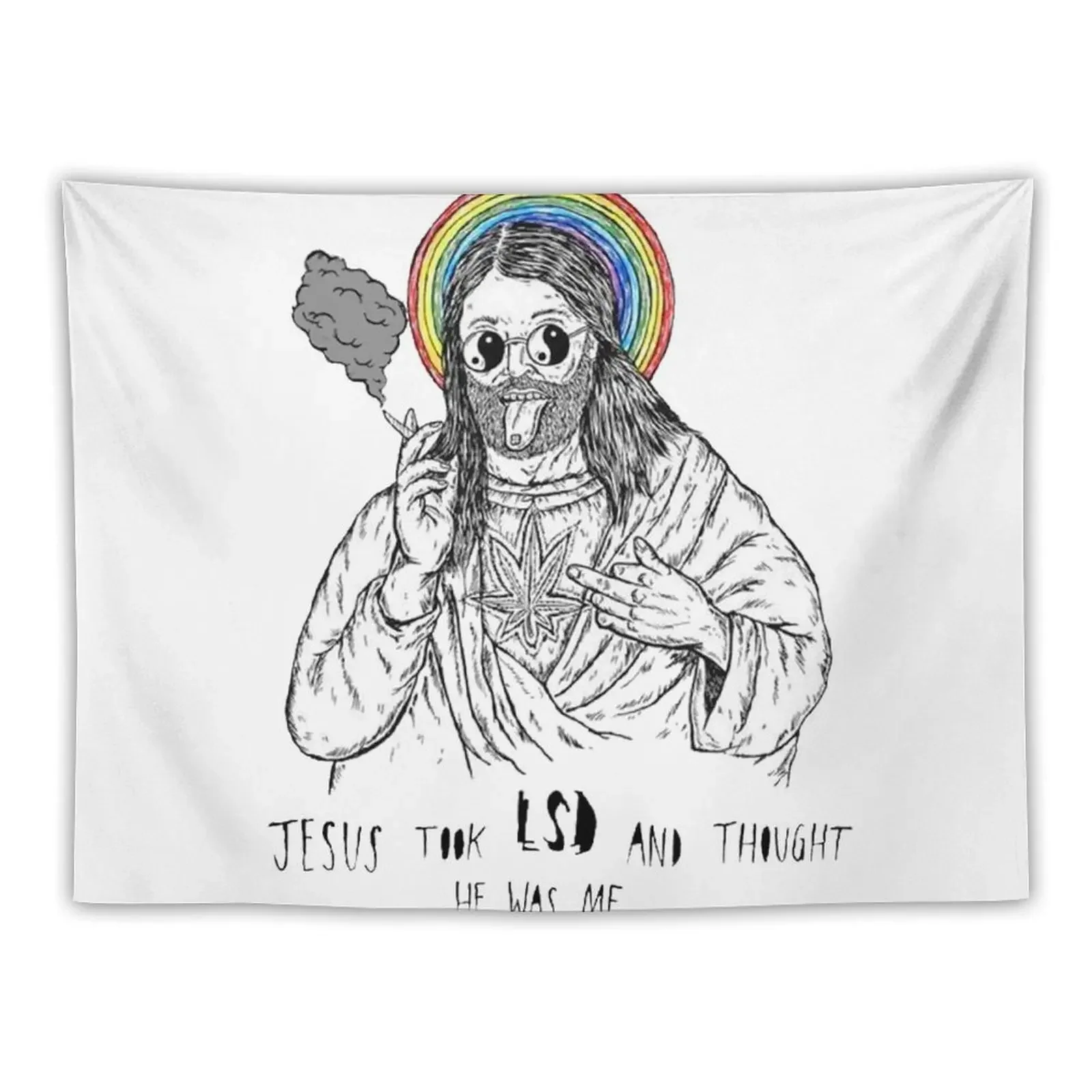 Bad Jesus :( Tapestry Wall Coverings Decorative Wall Wall Art Hanging Decor Tapestry