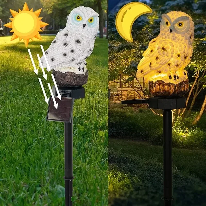 Solar Lamp Owl Animal Solar Garden Lights Solar Powered Solar Led Light Outdoor Garden Decoration Lamp Waterproof Solar Lights image 3