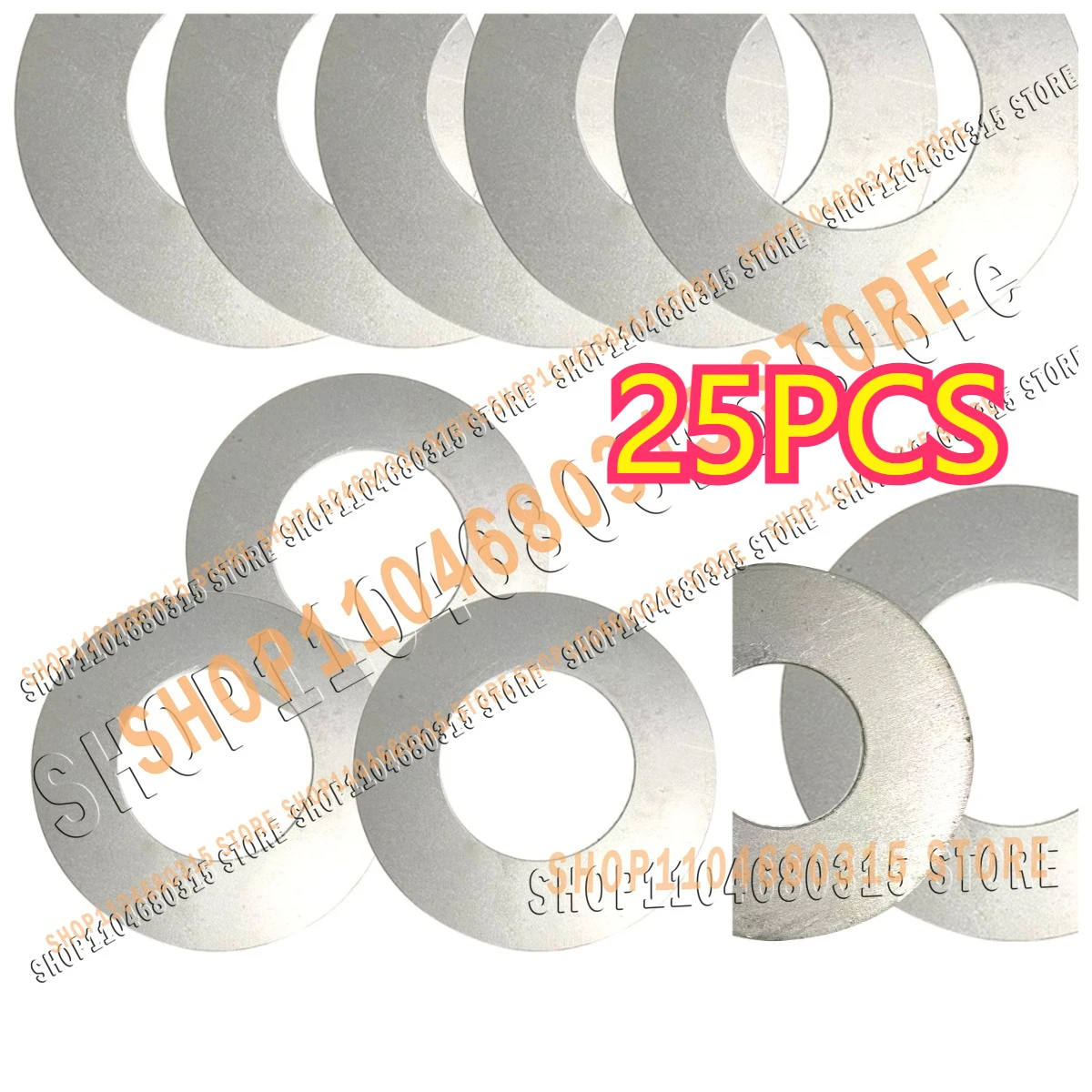 25PCS 50mm-30mm New Excavator Gasket Wear-resistant Thickened Forklift Steel Sheet Circular Gasket Hook Bucket Pin Steel Pad