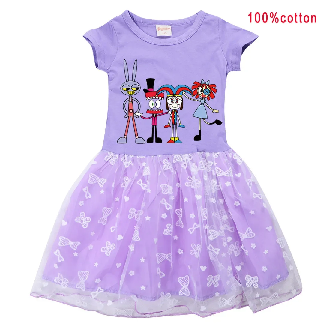 Cartoon The Amazing Digital Circus Cosplay Costume Kids Pomni Clothes Baby Girls Casual Dresses+bag Children's Princess Vestidos