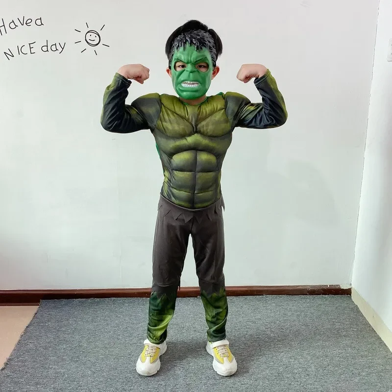 

Hulk Costumes Kids Boy Halloween Cosplay Superhero Children Muscle Suit Fancy Dress Carnival Party Outfits for Birthday