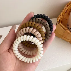 Frosted Telephone Line Wire Hair Ring Rope Seamless Head Rope Ponytail Hair Ring Elastic Rubber Band Hair Accessories