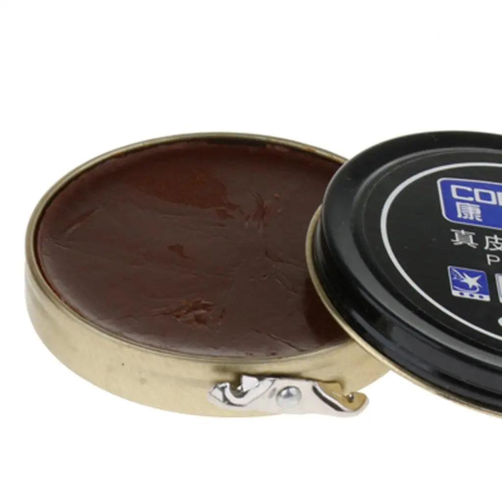Leather Shoe Shine Kit with Cream and Buffing Cloth Cleaning Kit for Black Brown Shoes Maintenance