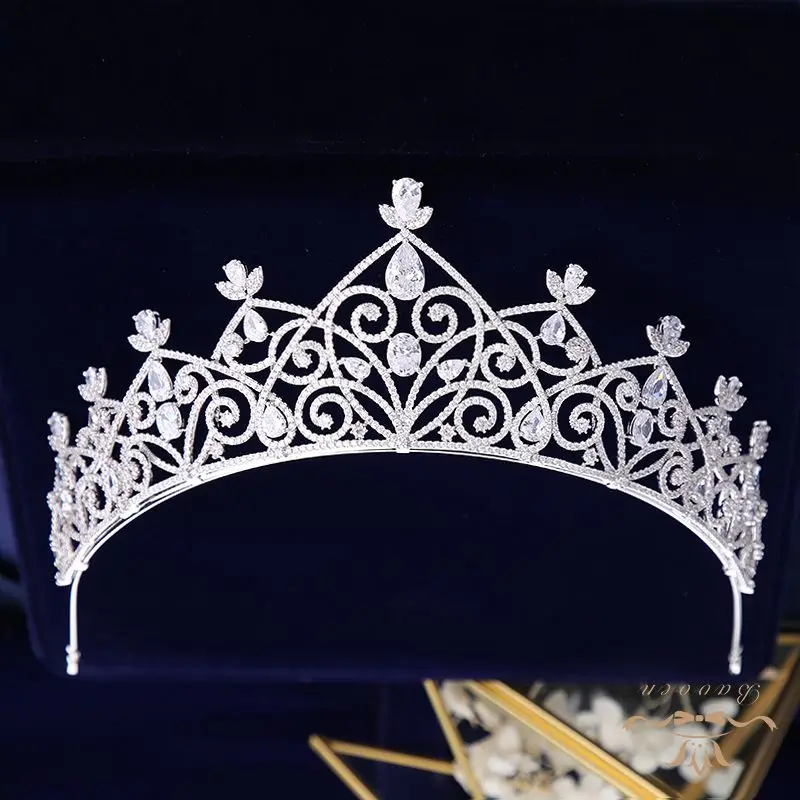 

New Design Wedding Tiaras Bridal Headpiece Bride Hair Jewelry Queen Crowns Tocado Novia Wedding Hair Accessories