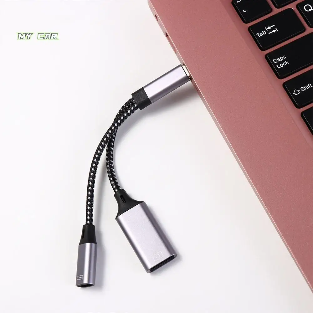 

Type C 2 in 1 Type-C To USB a Adapter USB 3.0 Y Splitter USB C OTG Cable Phone Adapter Data Charging Cable Converter Splitter