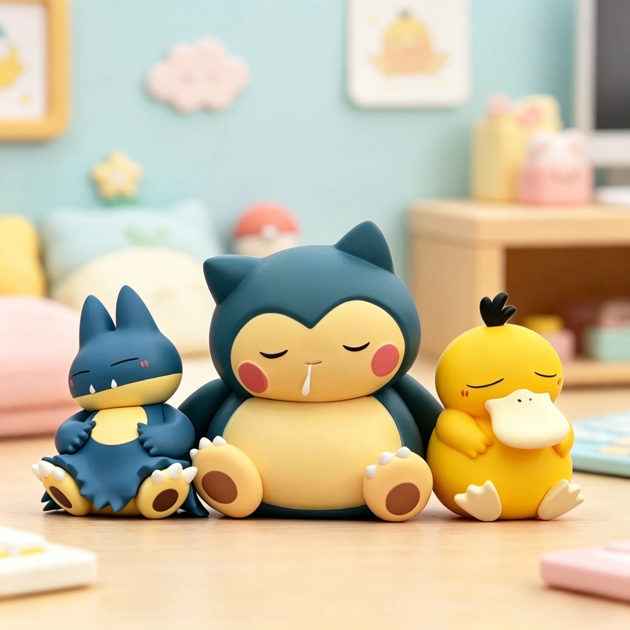 

Pokemon Anime Snorlax Psyduck Action Figure Charming Collection Desk Ornament 6-7cm Mini Model Presents Kids Birthday Gift