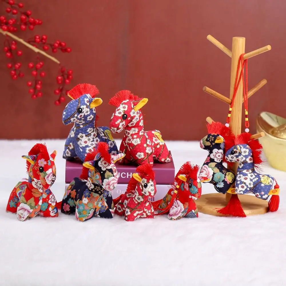 Kulturelles und kreatives Jahr des Pferdes, Beutel, Glückssymbol, niedliches chinesisches Sternzeichen-Pferdestickdesign