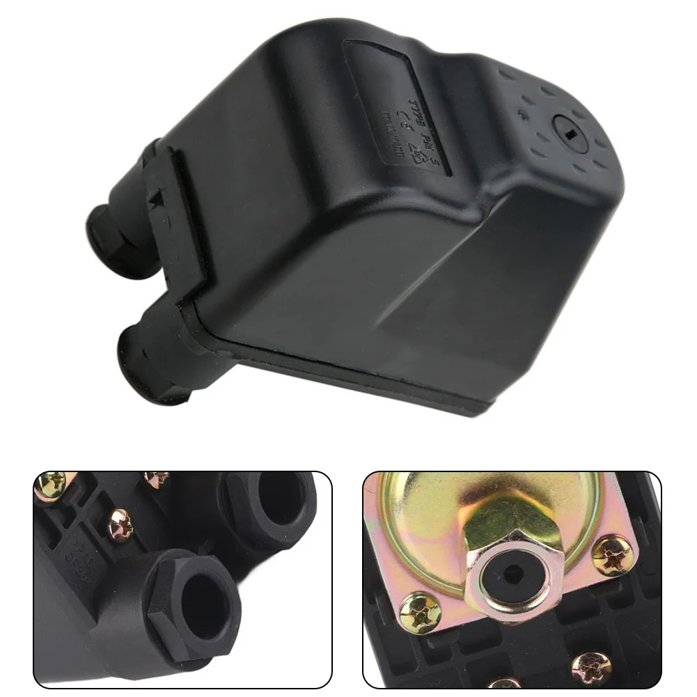1Pc Black Automatic Water Pump Pressure Control Switch G1/4 Thread For Self-Priming Booster Garden Irrigation Pump Controller