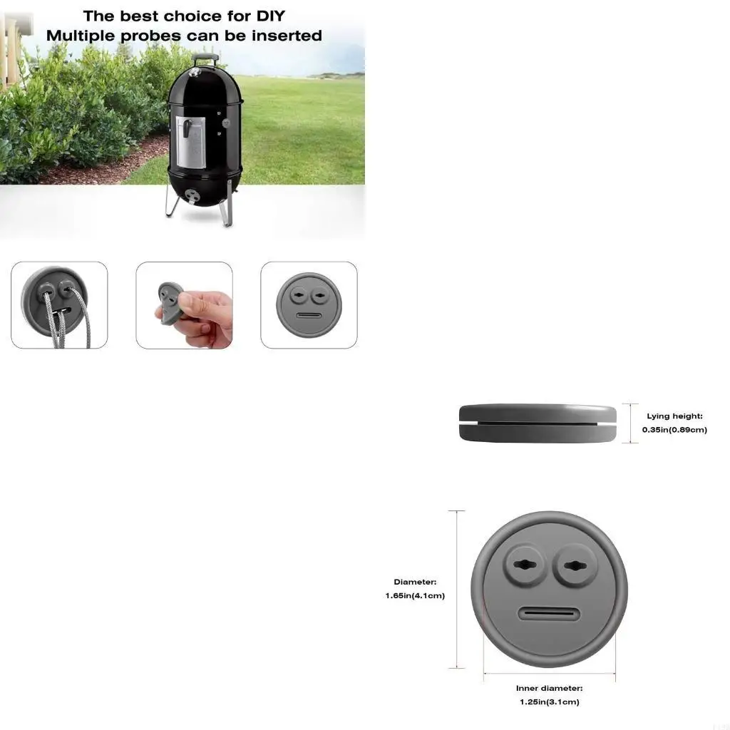 F19B 2 Pieces Rubber Probe Grommet Replacement for Wood Pellet Smoker and Grills