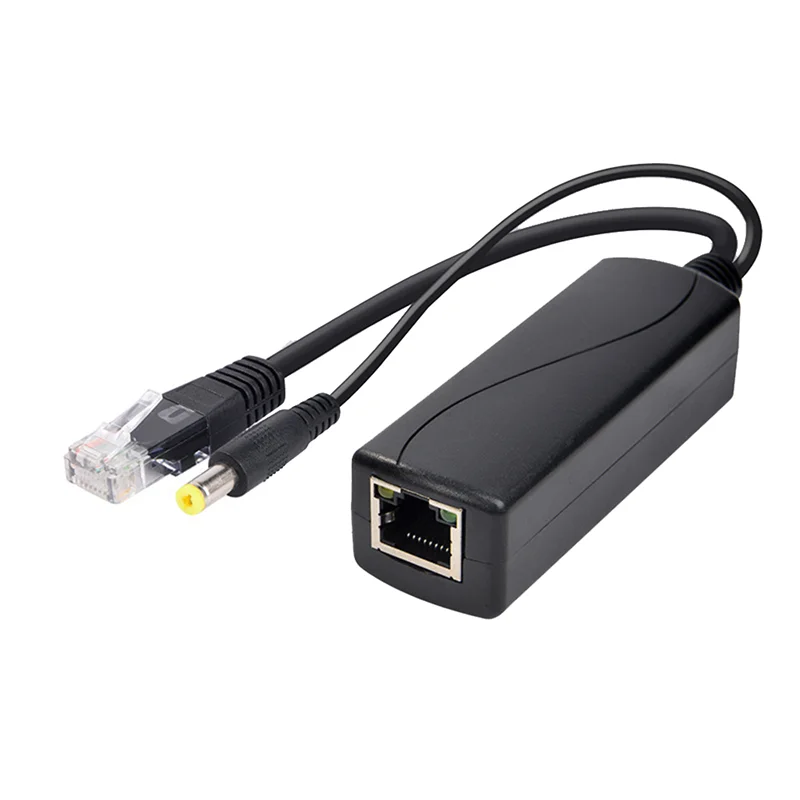 100M PoE Splitter 12V 1A IEEE 802.3Af 1.5KV Isolation Protection for Home Network Office Network