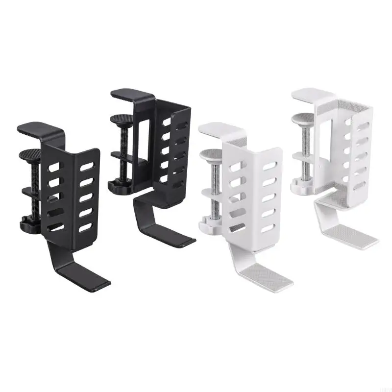 H9EB Desk Side Storage Organizers Desk Laptop Holder Laptop Stand Headphone Holder Hanging Laptop Mount for Desk Side