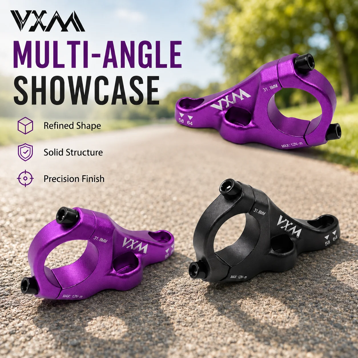 Bicycle Direct Mount Stem TC4 M6 Bolts CNC Aluminum Alloy Downhill Bicycle Handlebar 31.8mm DH/AM/FR Bike Accessories