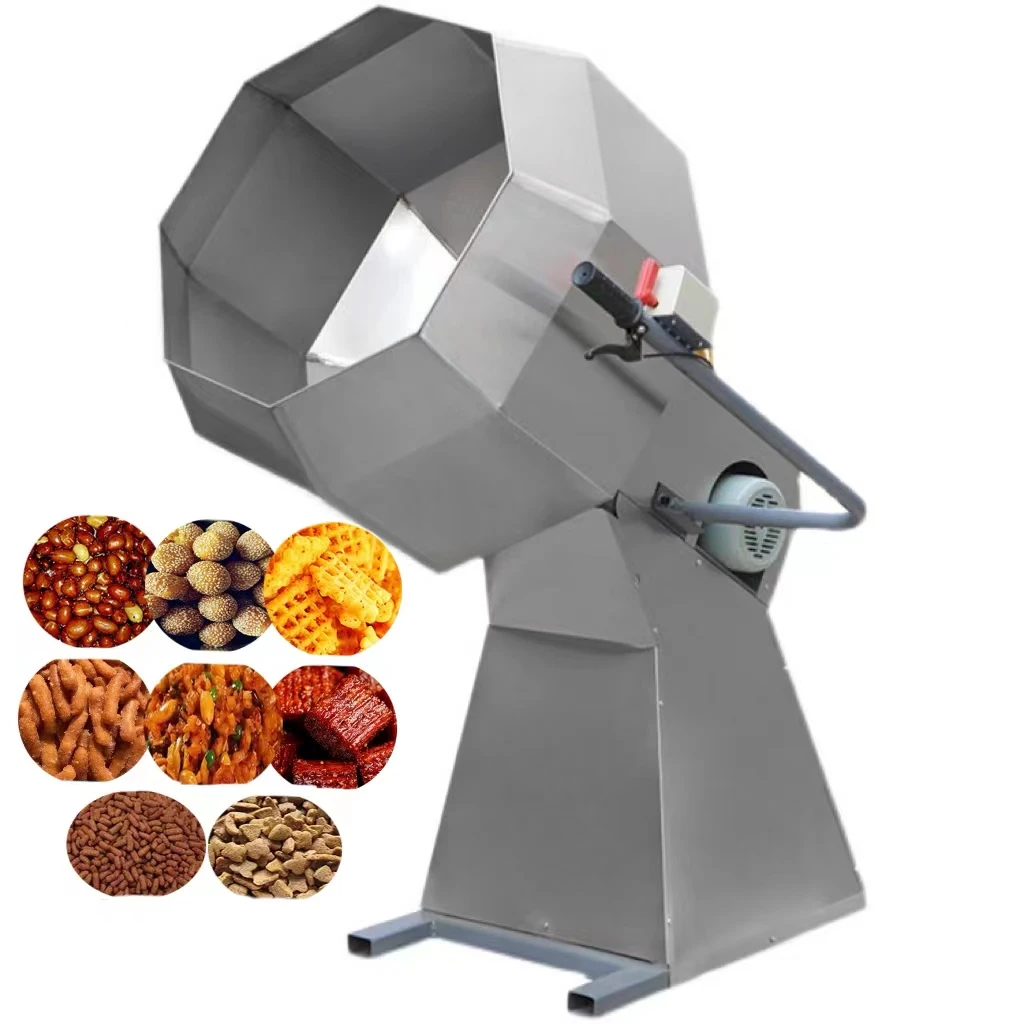 New Rotating Spice Rack Organize Sprayer Stainless Steel Shakers Snack Rotary Mixing Potato Chips Flavor Seasoning Machine